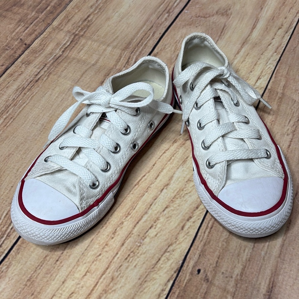 CONVERSE All Star Low Top Tie Laces White Kids Size 11